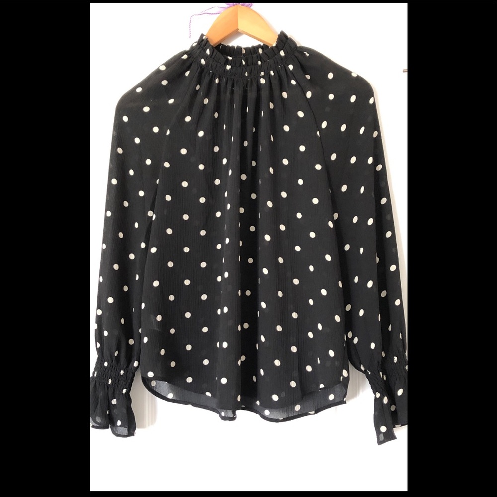 Loft Mock Neck Blouse